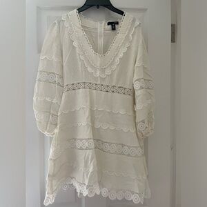 Bloomingdale’s Aqua white mini dress